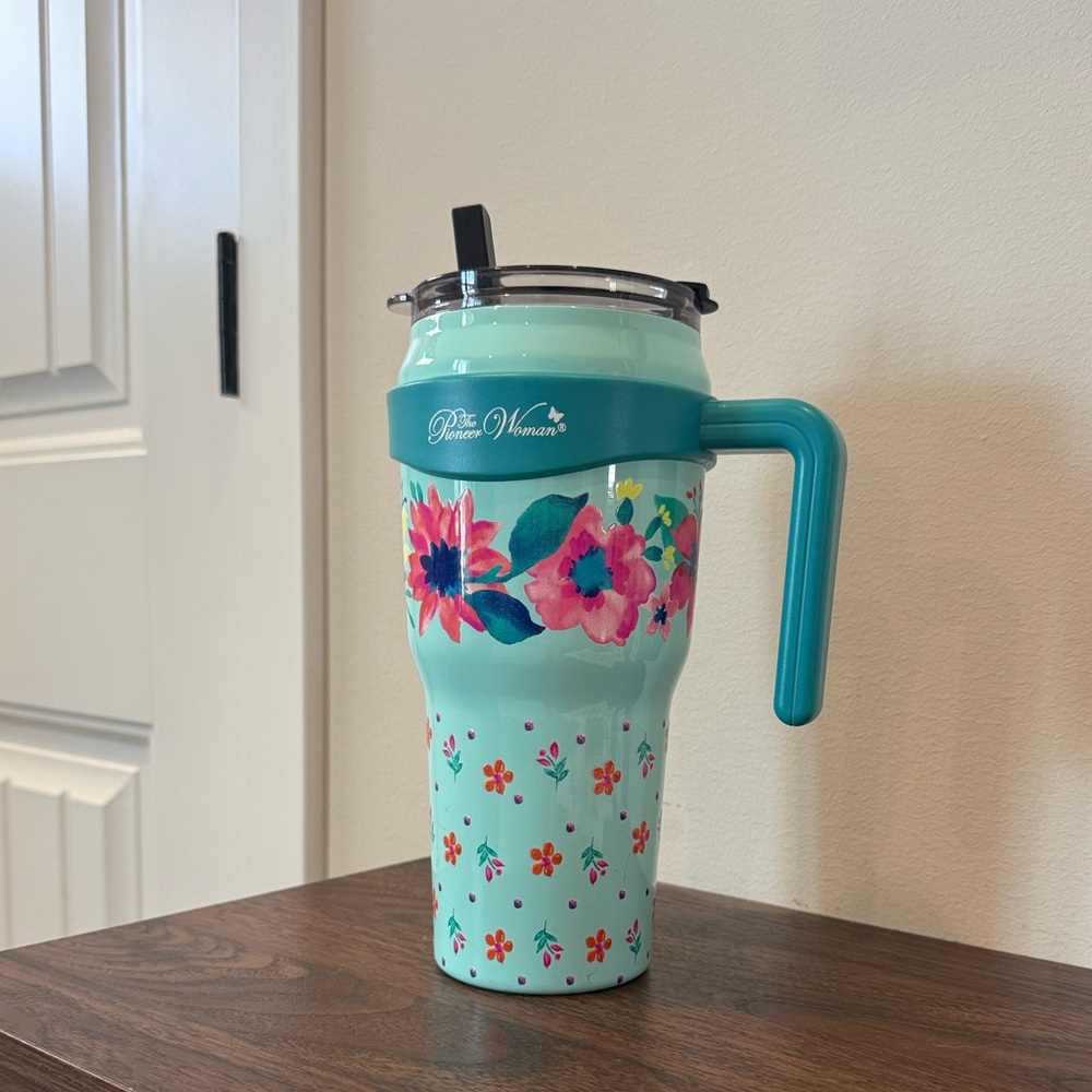 Floral Pioneer Woman Tumbler